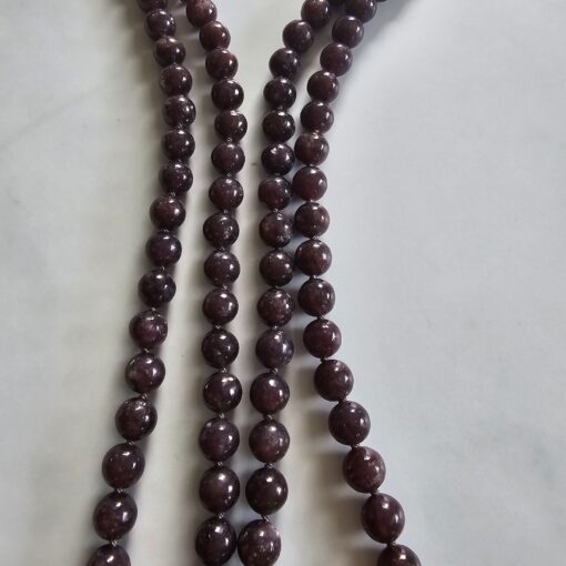 Lepidolith-Mala mit Lepidolith-Anhänger – Bild 9