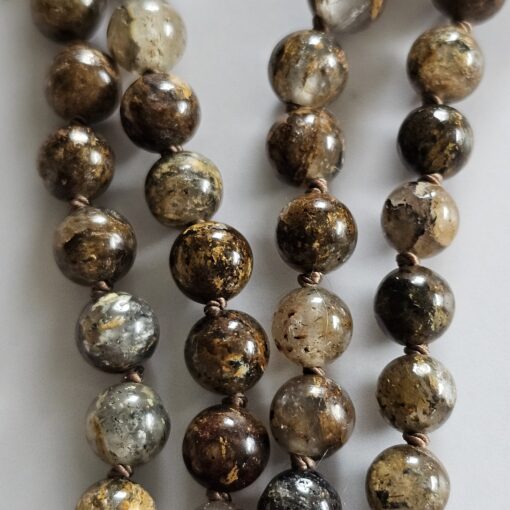 Bronzit-Mala (3) mit Messinganhänger – Bild 9