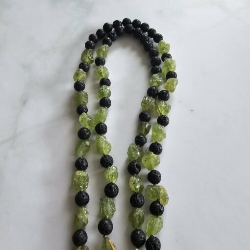 Lava-Peridot-Mala – Bild 10
