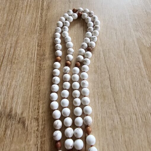 Magnesit (matt) -Sandelholz-Mala mit Seidenquaste – Bild 10