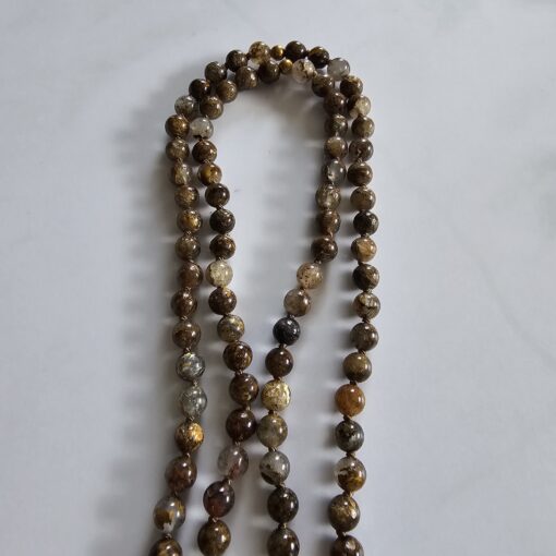 Bronzit-Mala (3) mit Messinganhänger – Bild 10