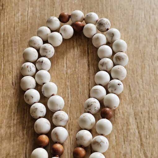 Magnesit (matt) -Sandelholz-Mala mit Seidenquaste – Bild 11