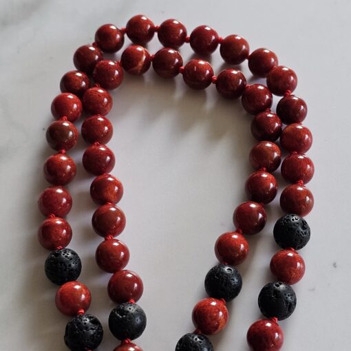 Korallen (rote Schaumkoralle) -Lava-Mala (3) mit Fisch aus roter Schaumkoralle – Bild 11