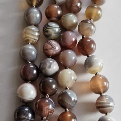 Achat ("Botswana Achat") -Mala mit Baumwollquaste und Armband – Bild 11