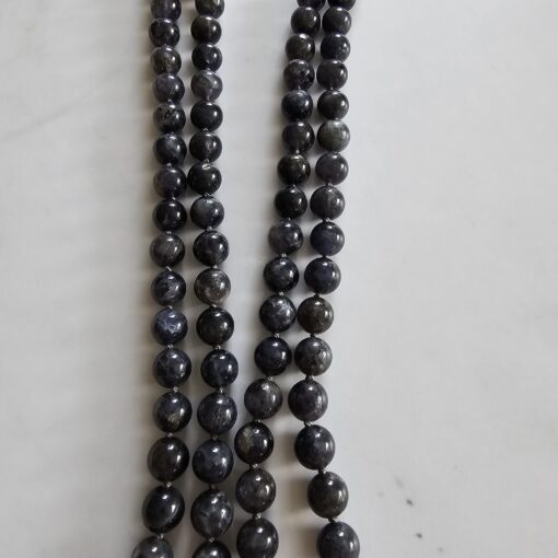 Iolith (Cordierit) -Bergkristall-Mala mit Bergkristall-Anhänger und Armband – Bild 11