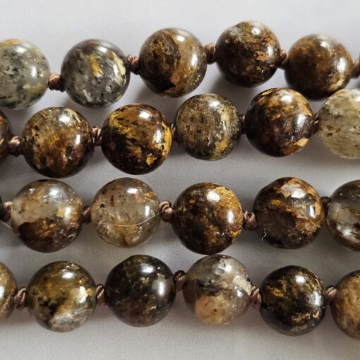 Bronzit-Mala (3) mit Messinganhänger – Bild 11