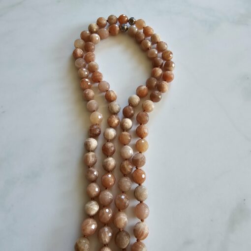 Sonnenstein-Mala, facettiert (2), mit Sonnenstein-Anhänger und Armband – Bild 12