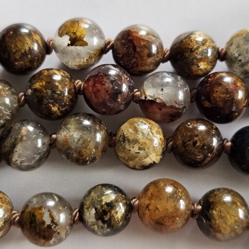 Bronzit-Mala (3) mit Messinganhänger – Bild 12