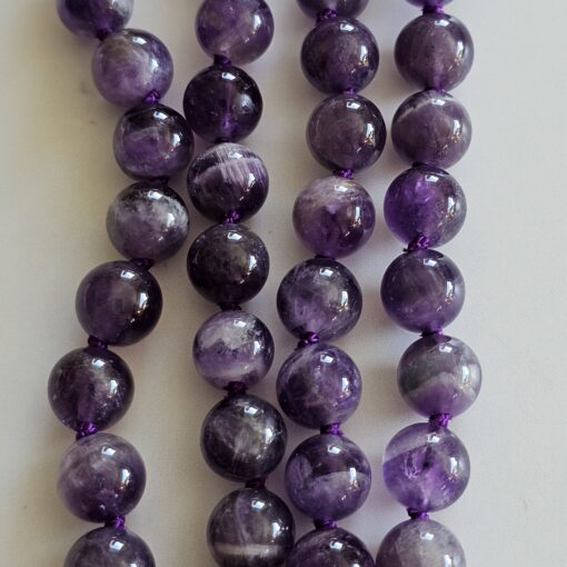 Amethystquarz („Chevron-Amethyst“) -Mala mit „Chevron-Amethyst“-Anhänger und Armband – Bild 12