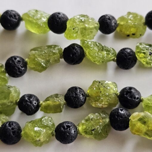 Lava-Peridot-Mala – Bild 13
