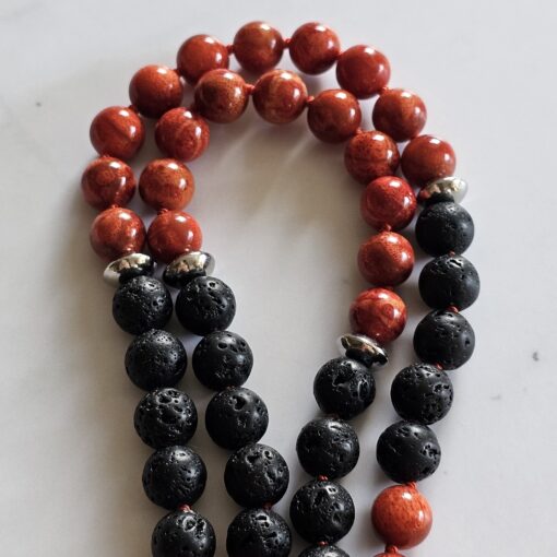 Korallen (rote Schaumkoralle) -Lava-Mala (1) mit roter Schaumkorallen-Navette – Bild 13