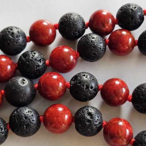 Korallen (rote Schaumkoralle) -Lava-Mala (3) mit Fisch aus roter Schaumkoralle – Bild 13