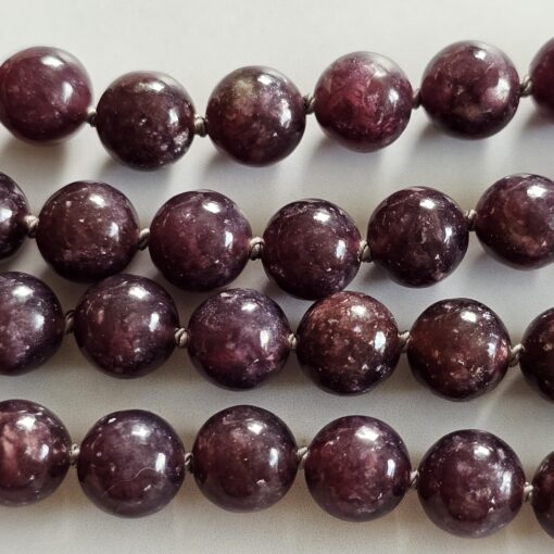Lepidolith-Mala mit Lepidolith-Anhänger – Bild 13