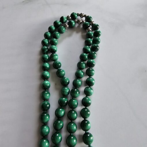 Malachit-Mala (1) mit Malachit-Tropfen und Armband – Bild 13