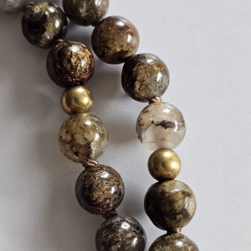 Bronzit-Mala (3) mit Messinganhänger – Bild 13