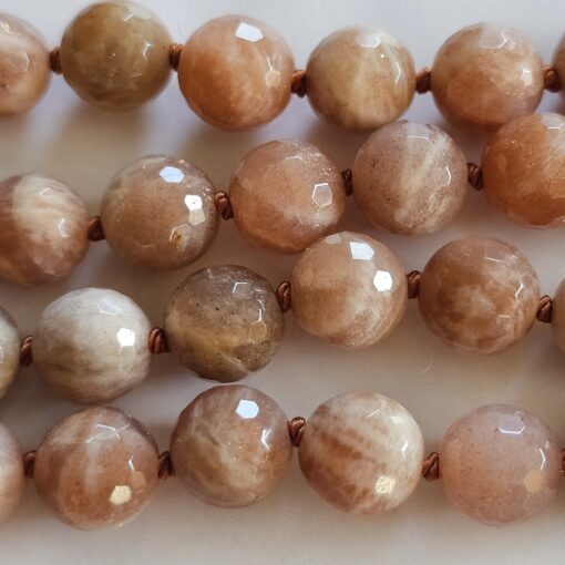 Sonnenstein-Mala, facettiert (2), mit Sonnenstein-Anhänger und Armband – Bild 14