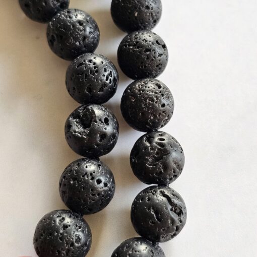 Korallen (rote Schaumkoralle) -Lava-Mala (2) mit Lava-Anhänger (Tropfen) – Bild 14