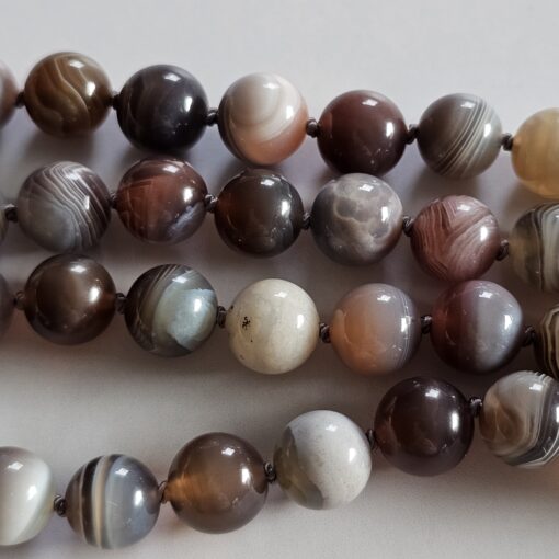 Achat ("Botswana Achat") -Mala mit Baumwollquaste und Armband – Bild 14