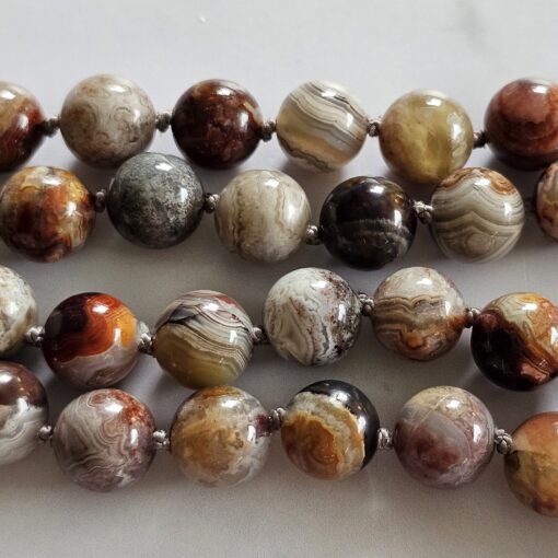 Achat („Crazy Lace“ Achat) -Mala (1) mit Seidenquaste – Bild 14