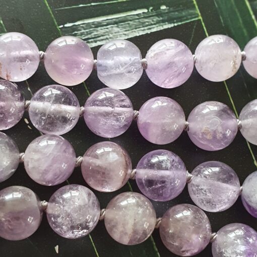 Amethyst („Lavendelamethyst“) -Mala mit Lavendel-Jade-Anhänger – Bild 14