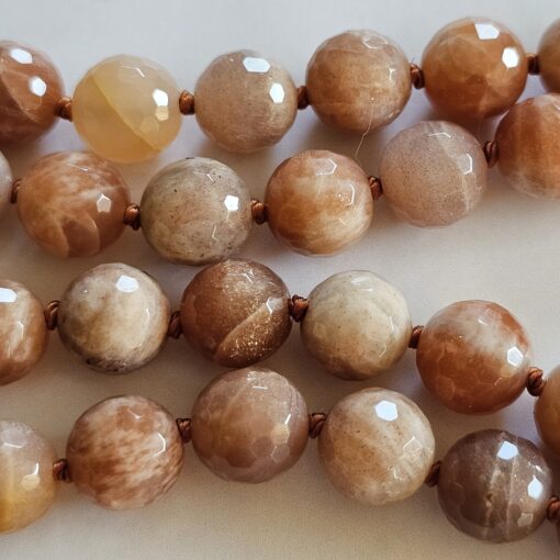 Sonnenstein-Mala, facettiert (2), mit Sonnenstein-Anhänger und Armband – Bild 15
