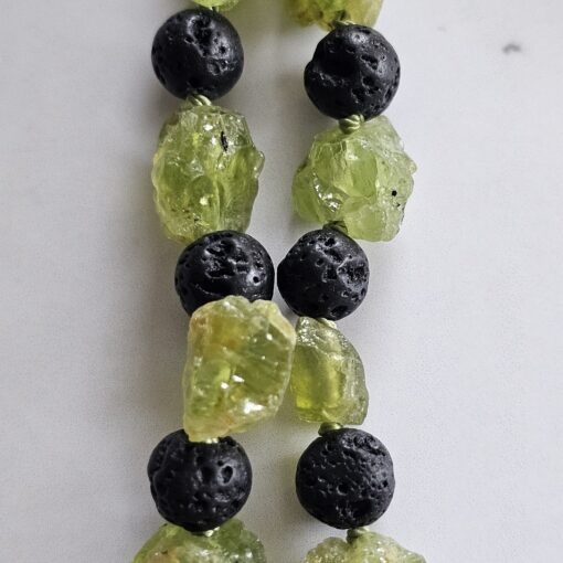 Lava-Peridot-Mala – Bild 16