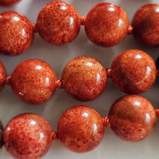 Korallen (rote Schaumkoralle) -Lava-Mala (1) mit roter Schaumkorallen-Navette – Bild 16