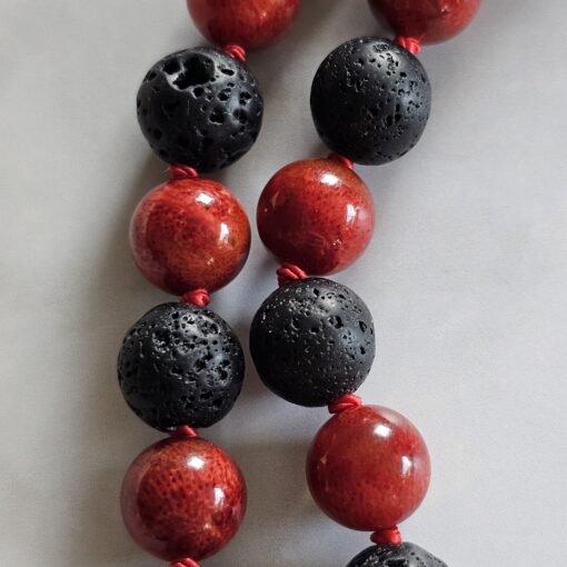 Korallen (rote Schaumkoralle) -Lava-Mala (3) mit Fisch aus roter Schaumkoralle – Bild 16