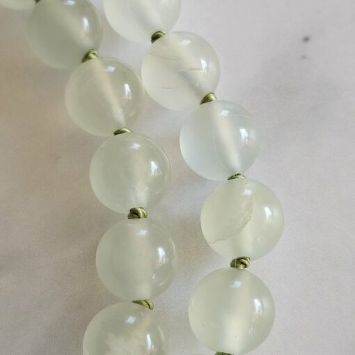 Serpentin („China Jade“) -Bergkristall-Mala mit Serpentin-Anhänger – Bild 16
