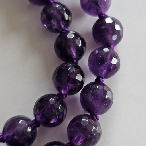 Amethyst (dunkel) -Rosenquarz-Bergkristall-Mala, facettiert, mit Anhänger aus 925 Sterlingsilber – Bild 17