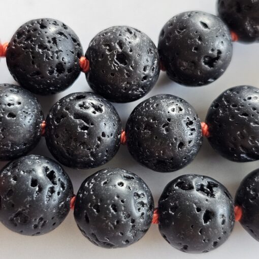 Korallen (rote Schaumkoralle) -Lava-Mala (1) mit roter Schaumkorallen-Navette – Bild 17