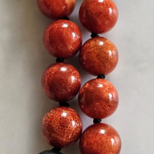 Korallen (rote Schaumkoralle) -Lava-Mala (2) mit Lava-Anhänger (Tropfen) – Bild 17