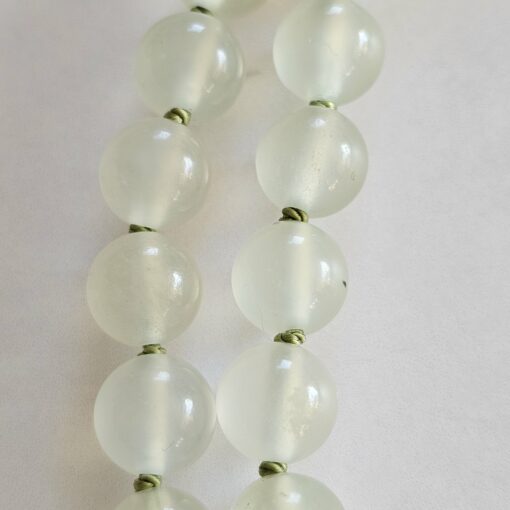 Serpentin („China Jade“) -Bergkristall-Mala mit Serpentin-Anhänger – Bild 17