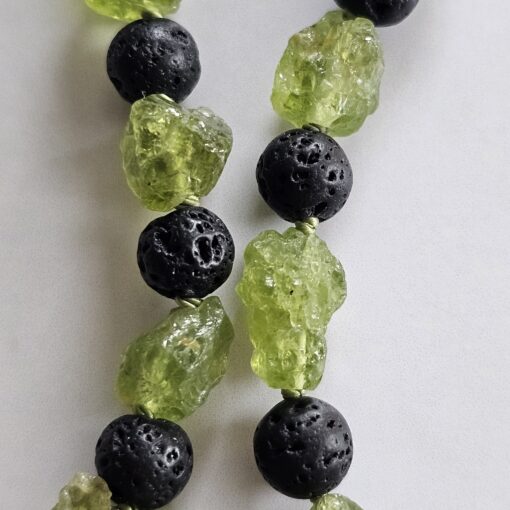 Lava-Peridot-Mala – Bild 17