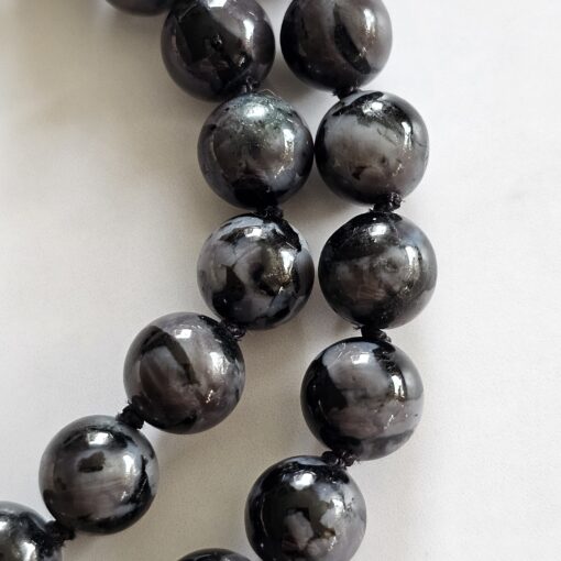 Gabbro-Mala mit Edelstahlanhänger und Armband – Bild 18