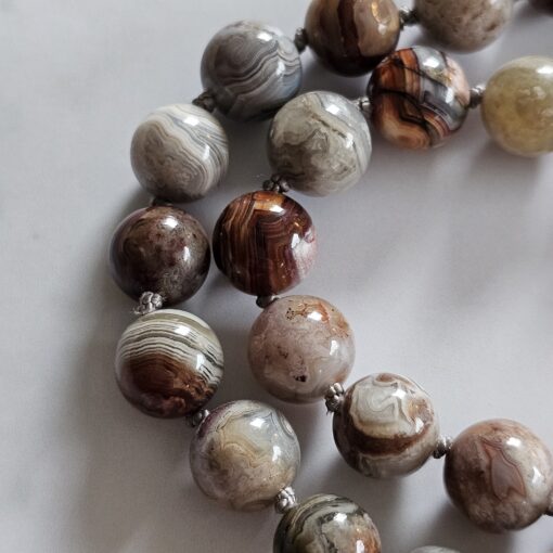 Achat („Crazy Lace“ Achat) -Mala (1) mit Seidenquaste – Bild 18