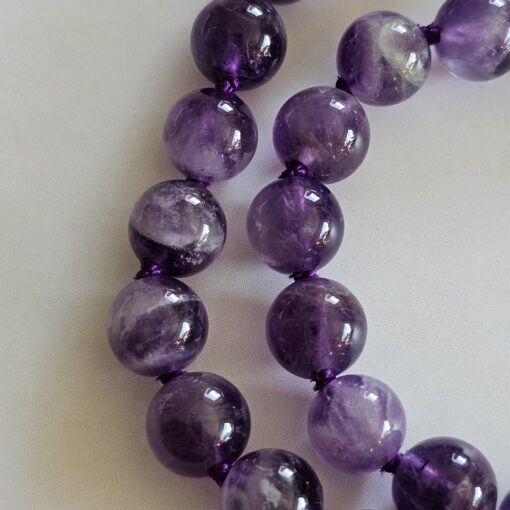 Amethystquarz („Chevron-Amethyst“) -Mala mit „Chevron-Amethyst“-Anhänger und Armband – Bild 18