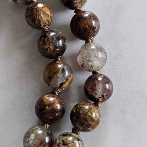 Bronzit-Mala (3) mit Messinganhänger – Bild 16