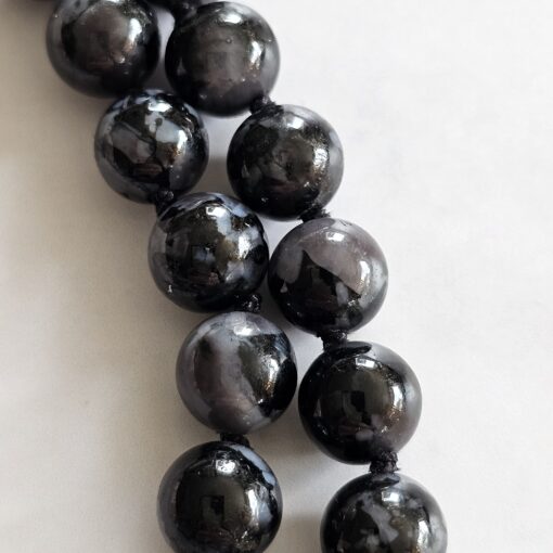 Gabbro-Mala mit Edelstahlanhänger und Armband – Bild 19