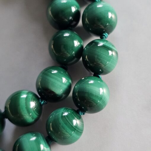 Malachit-Mala (1) mit Malachit-Tropfen und Armband – Bild 19