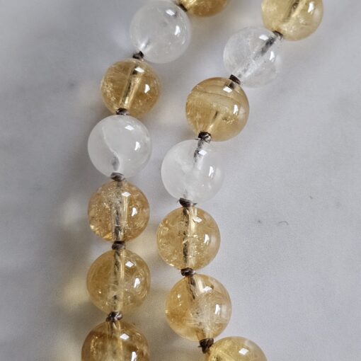 Amethyst-Citrin-Milchquarz-Mala mit Ametrin-Anhänger – Bild 18