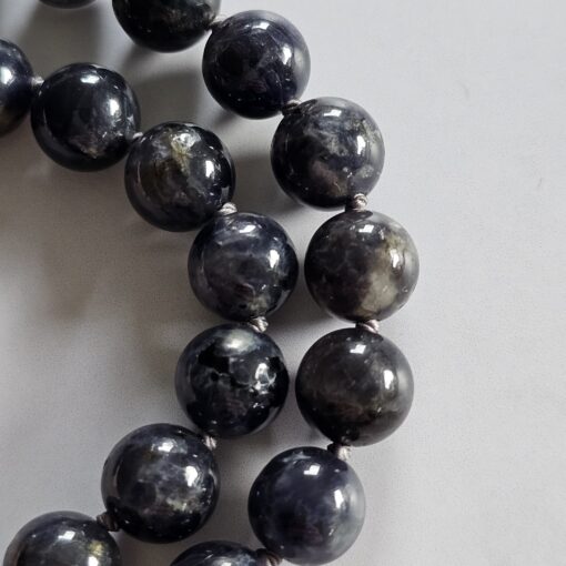 Iolith (Cordierit) -Bergkristall-Mala mit Bergkristall-Anhänger und Armband – Bild 20