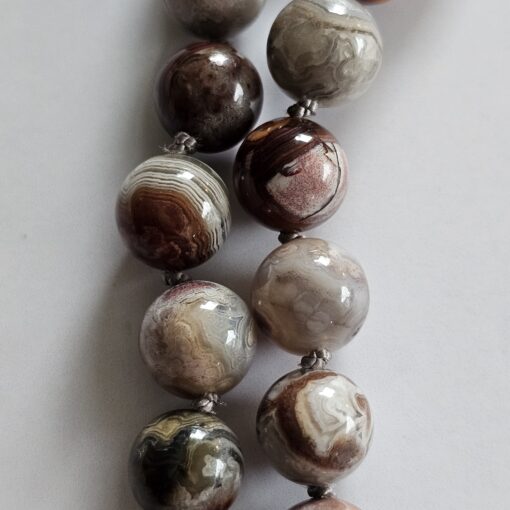 Achat („Crazy Lace“ Achat) -Mala (1) mit Seidenquaste – Bild 20