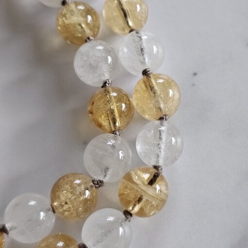 Amethyst-Citrin-Milchquarz-Mala mit Ametrin-Anhänger – Bild 19