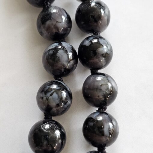 Gabbro-Mala mit Edelstahlanhänger und Armband – Bild 21