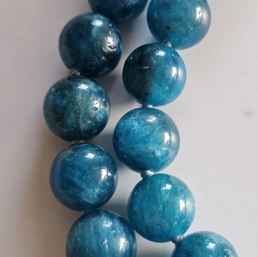 Apatit-Mala, blau (3), mit großem, blauem Apatit-Anhänger und Armband – Bild 21