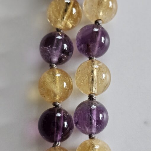 Amethyst-Citrin-Milchquarz-Mala mit Ametrin-Anhänger – Bild 21