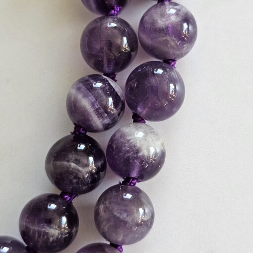 Amethystquarz („Chevron-Amethyst“) -Mala mit „Chevron-Amethyst“-Anhänger und Armband – Bild 22