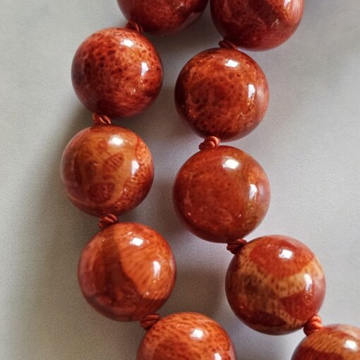 Korallen (rote Schaumkoralle) -Lava-Mala (1) mit roter Schaumkorallen-Navette – Bild 22