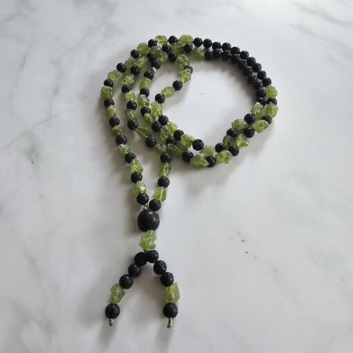 Lava-Peridot-Mala